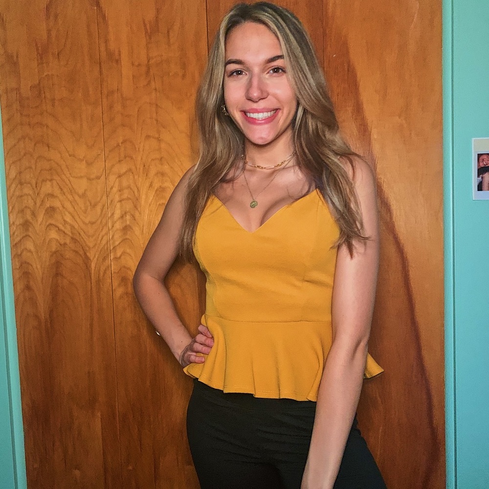 Yellow dressy top